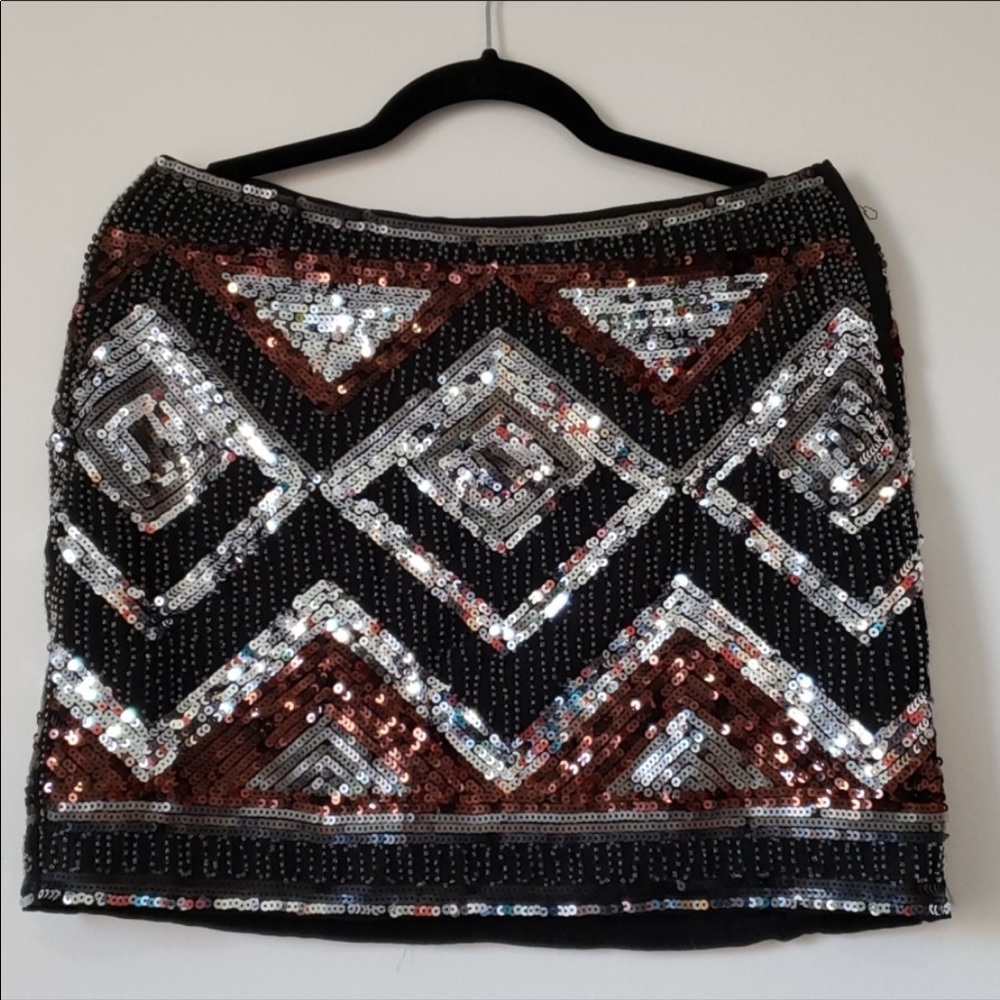 Aztec Sequin Skirt